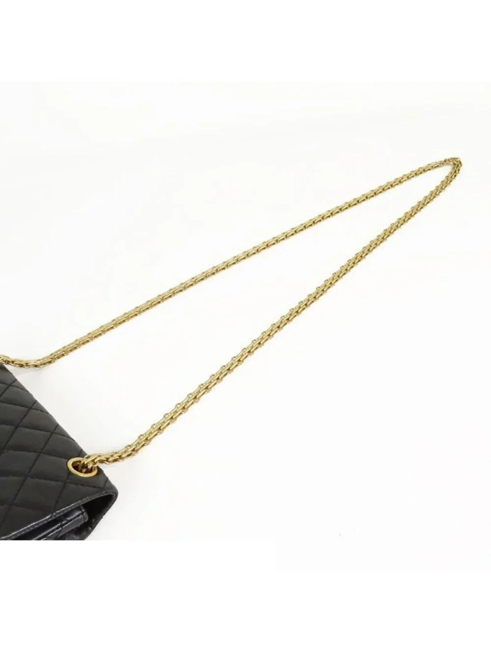 Chanel 2.55 Mini Black Gold Aged Calfskin Chain Shoulder Bag